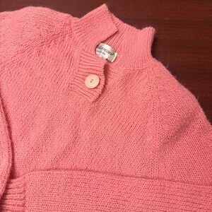 Vintage Silvercord Petites Sweater Womans Sz M Pet. Acrylic L/S 1 Button 90s Y2K